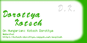 dorottya kotsch business card
